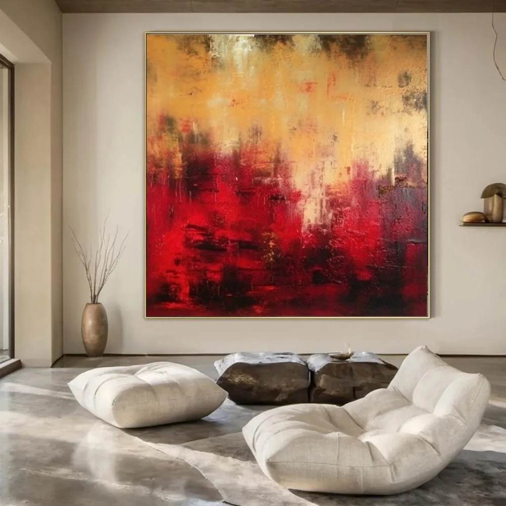 Bedroom Hand-Painted Bold - handmade oil painting for collection